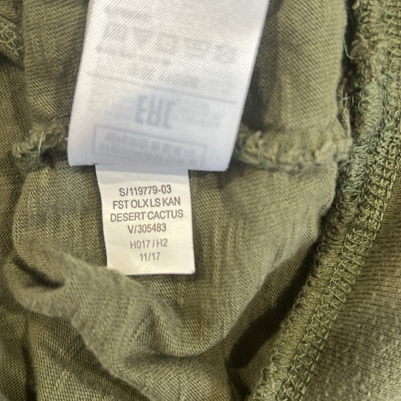 Gap Boys Olive Green Striped Light Weight Hoodie - Picture 8 of 10